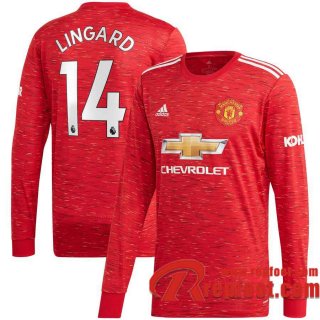 Manchester United Maillot de Jesse Lingard #14 Domicile Manches longues 2020-21