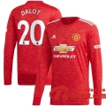 Manchester United Maillot de Diogo Dalot #20 Domicile Manches longues 2020-21