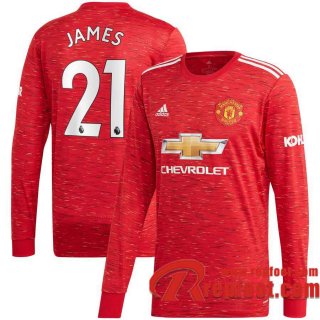 Manchester United Maillot de Daniel James #21 Domicile Manches longues 2020-21