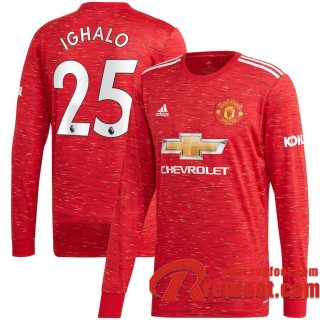 Manchester United Maillot de Odion Ighalo #25 Domicile Manches longues 2020-21