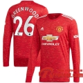 Manchester United Maillot de Mason Greenwood #26 Domicile Manches longues 2020-21