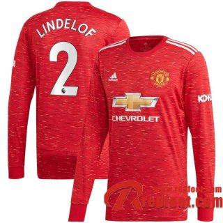 Manchester United Maillot de Victor Lindelöf #2 Domicile Manches longues 2020-21