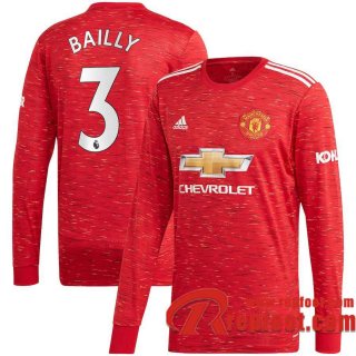 Manchester United Maillot de Eric Bailly #3 Domicile Manches longues 2020-21