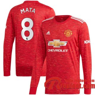Manchester United Maillot de Juan Mata #8 Domicile Manches longues 2020-21