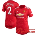 Manchester United Maillot de Victor Lindelöf #2 Domicile Femme 2020-21