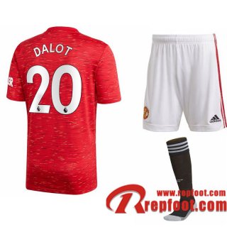 Manchester United Maillot de Diogo Dalot #20 Domicile Enfant 2020-21