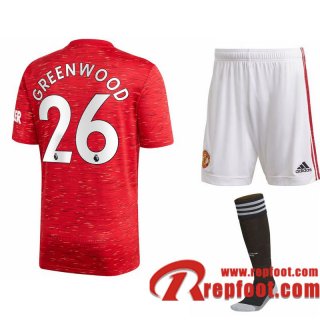 Manchester United Maillot de Mason Greenwood #26 Domicile Enfant 2020-21