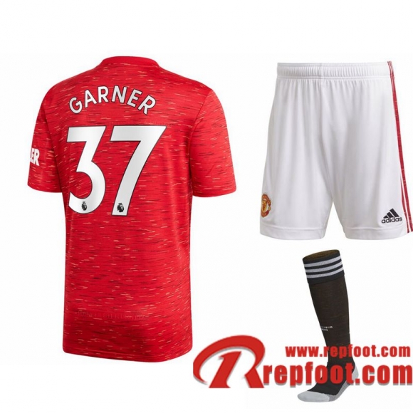 Manchester United Maillot de James Garner #37 Domicile Enfant 2020-21