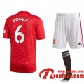 Manchester United Maillot de Paul Pogba #6 Domicile Enfant 2020-21