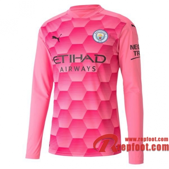 Manchester City Maillot de Gardien Enfant Manches longues 2020-21 Rose