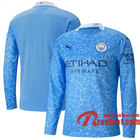 Manchester City Maillot de Domicile 2020-21 Manches longues