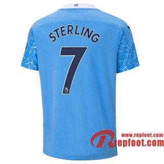 Manchester City Maillot de Raheem Sterling #7 Domicile Enfant 2020-21