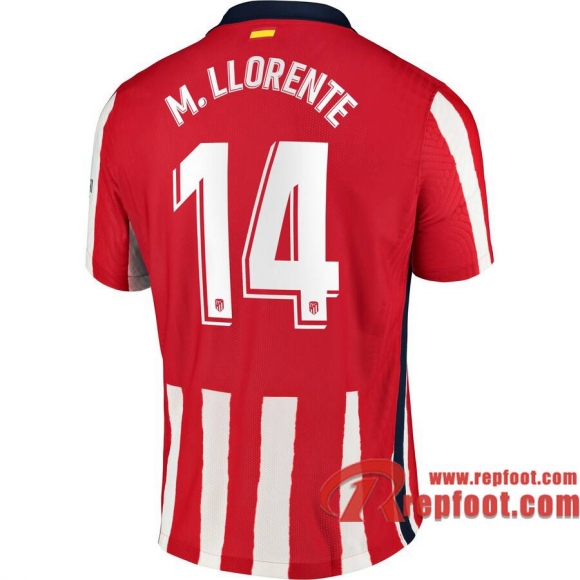 Atletico Madrid Maillot de M. Llorente #14 Domicile Femme 2020-21