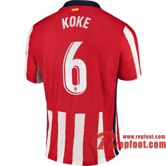 Atletico Madrid Maillot de Koke #6 Domicile Femme 2020-21