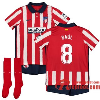 Atletico Madrid Maillot de Saúl #8 Domicile Enfant 2020-21