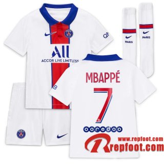 PSG Maillot de Mbappé #7 Exterieur Enfant 2020-21