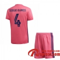 Real Madrid Maillot de Sergio Ramos #4 Exterieur Enfant 2020-21  Real Madrid Maillot de Sergio Ramos #4 Exterieur Enfant 2020-21