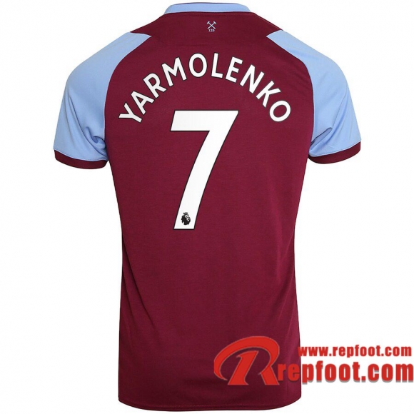 West Ham United Maillot de Yarmolenko #7 Domicile Enfant 2020-21  West Ham United Maillot de Yarmolenko #7 Domicile Enfant 2020-21